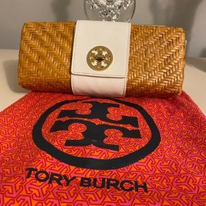 Tory Burch Rattan Straw Clutch